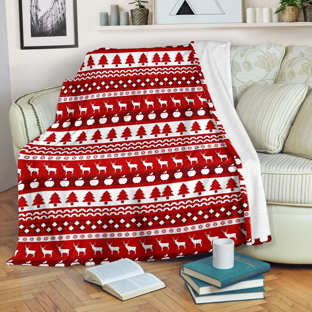 50" x 60" Christmas Teacher Simple Pattern - Flannel Blanket - Owls Matrix LTD