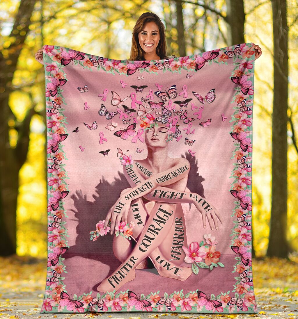 Breast Cancer Awareness Survivor - Flannel Blanket - Owls Matrix LTD