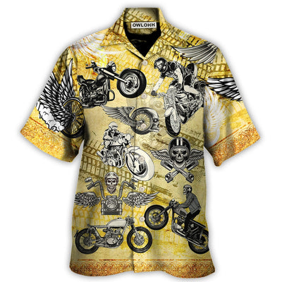 Hawaiian Shirt / Adults / S Motorcycle Life Is Short - Hawaiian Shirt - Owls Matrix LTD