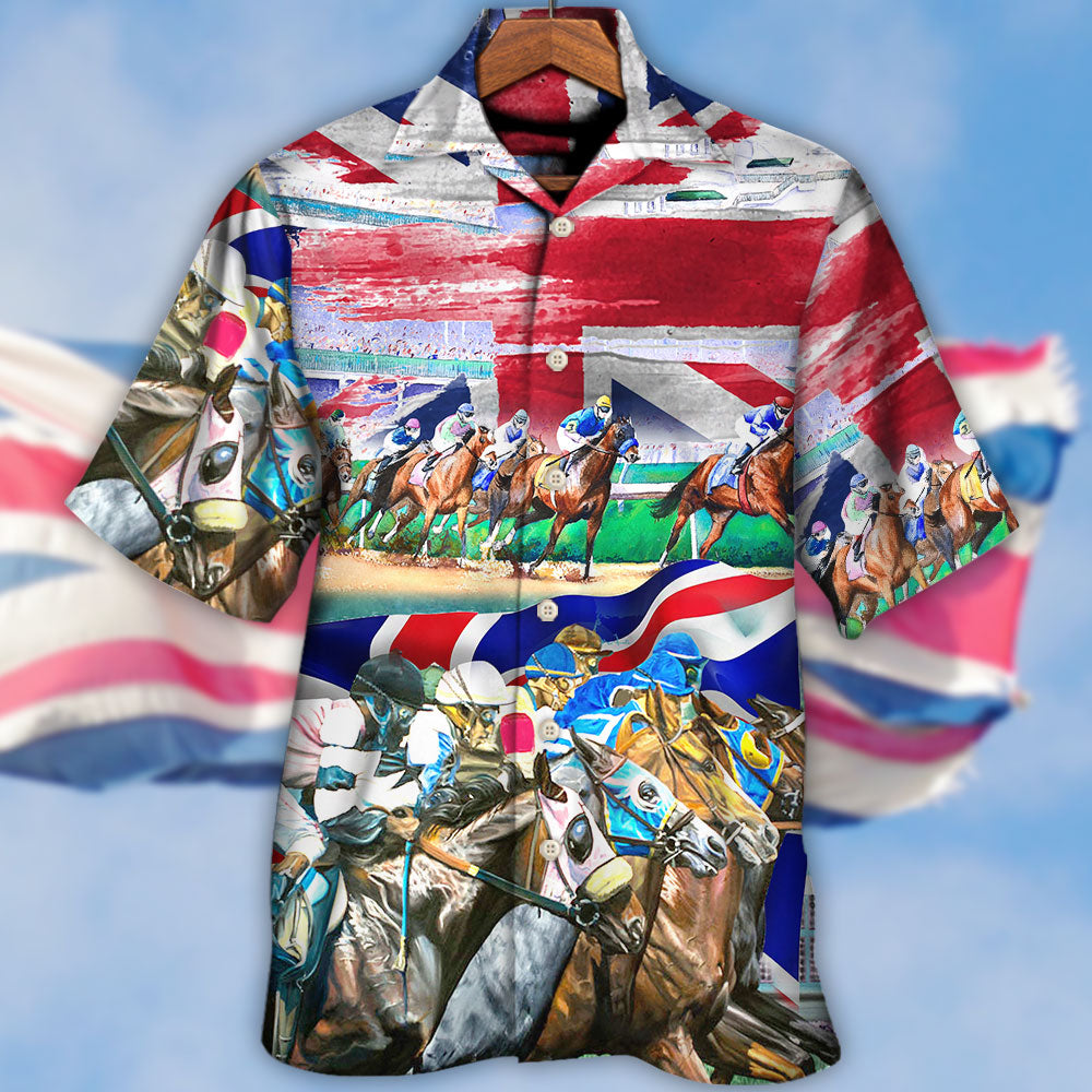 Horse United Kingdom Horse Racing Amazing Seat Lover - Hawaiian Shirt - Owls Matrix LTD