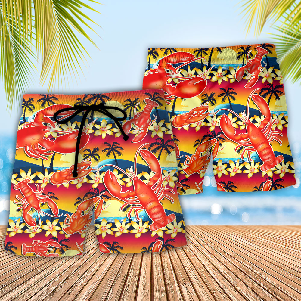 Lobster This Is What An Awesome Lobster Lover Looks Like Tropical Vibe Amazing Style - Beach Short