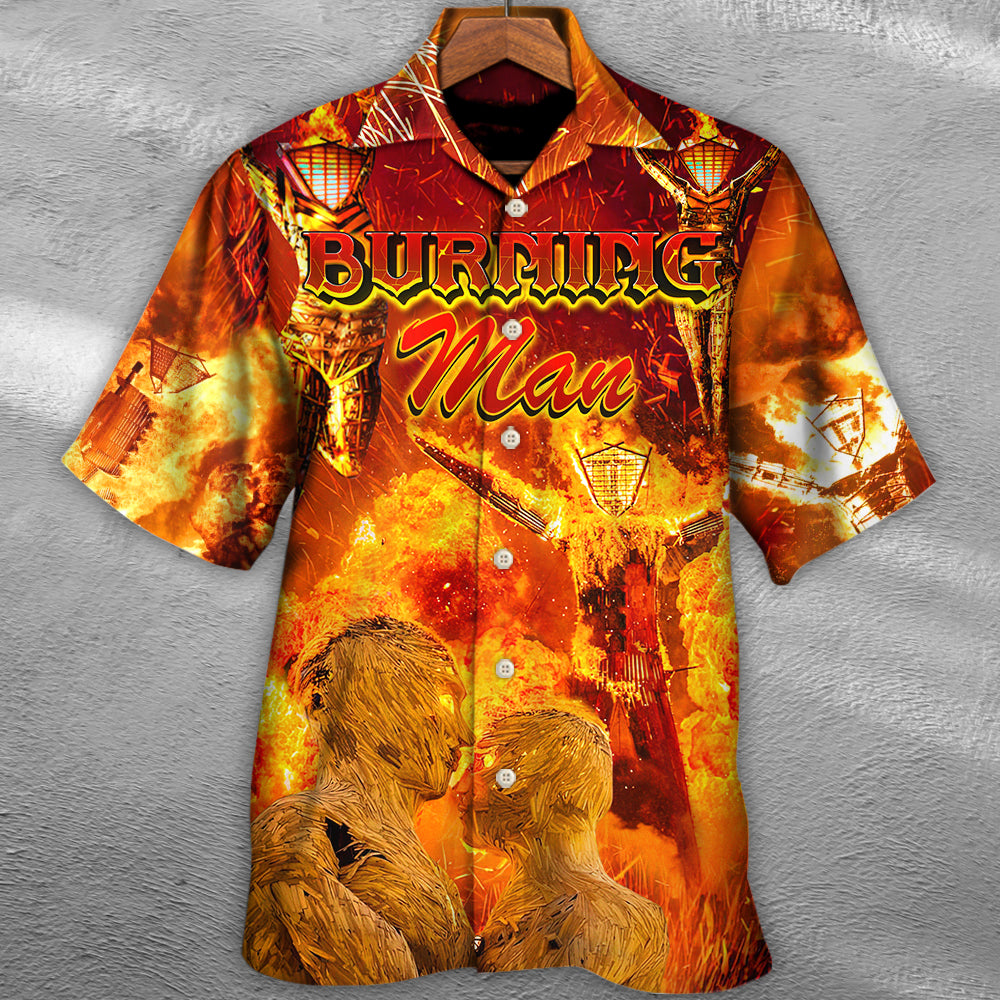 Music Event Burning Man Burn It All Up With The Festival - Hawaiian Shirt - Owls Matrix LTD