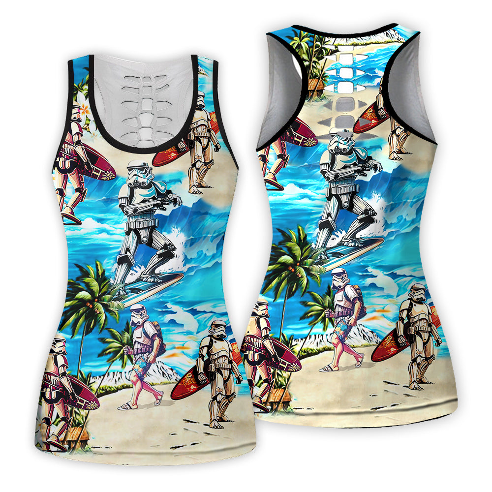 Stormtrooper Starwars Surfing - Tank Top Hollow