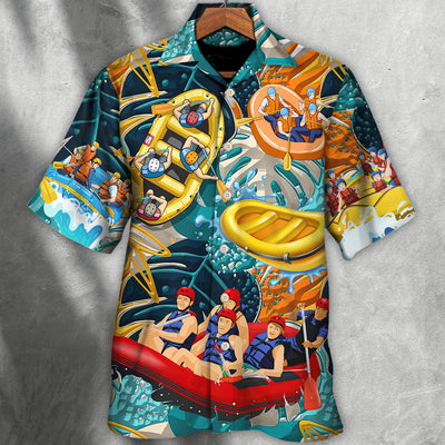 Water Rafting River Rafting Team Lover Tropical Style - Hawaiian Shirt - Owls Matrix LTD