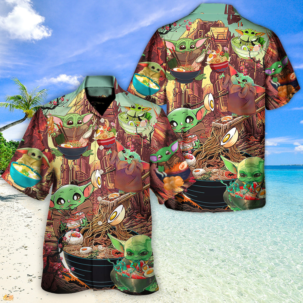 Star Wars Baby Yoda Cute Ramen - Hawaiian Shirt
