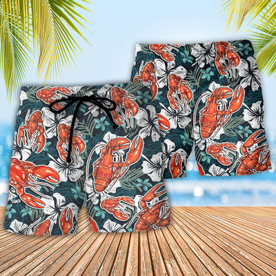 Lobster When Life Gives You Lemons Order The Lobster Tail Tropical Vibe Amazing Style - Beach Short