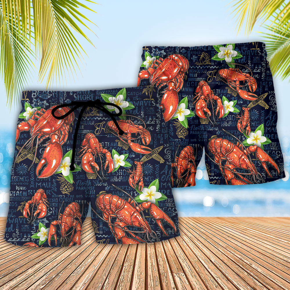 Lobstering Feed Me Lobster & Tell Me I'm Pretty Tropical Vibe - Beach Short