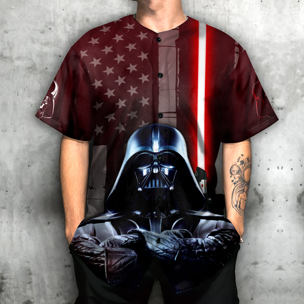 SW Darth Vader American Flag - Baseball Jersey