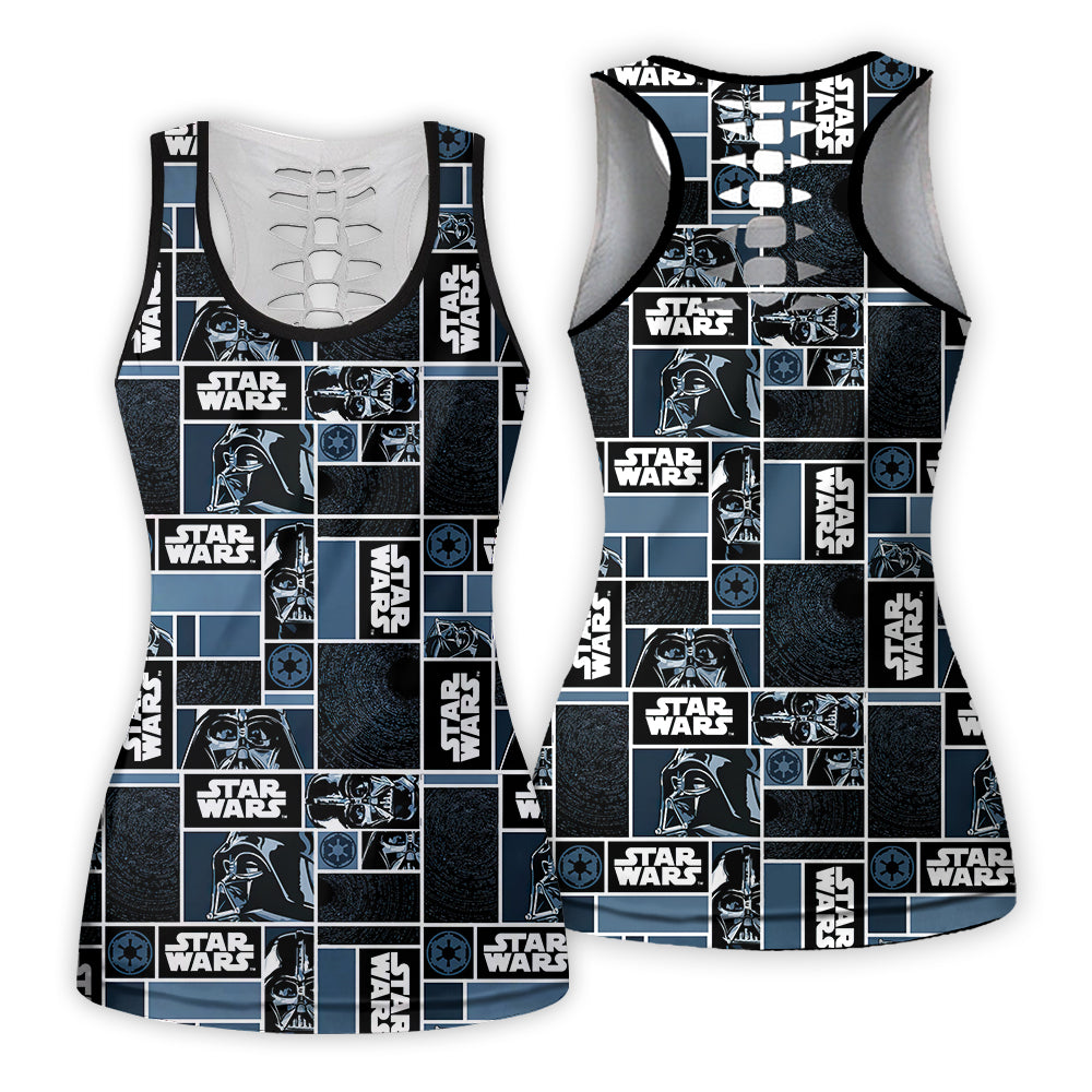 Starwars Darth Vader Geometric Pattern Black - Tank Top Hollow