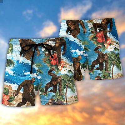 Bigfoot Tropical Funny Style - Beach Short - Owls Matrix LTD