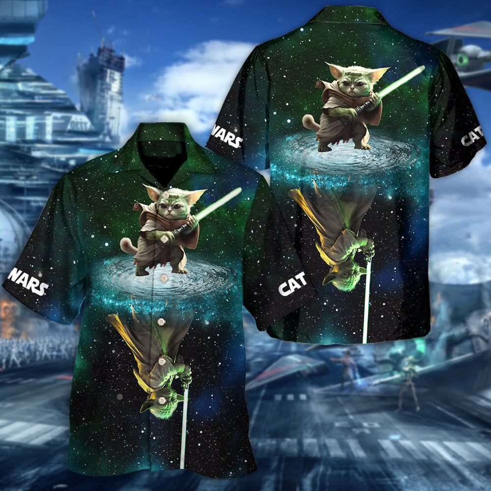 Star Wars Cat Yoda - Hawaiian Shirt