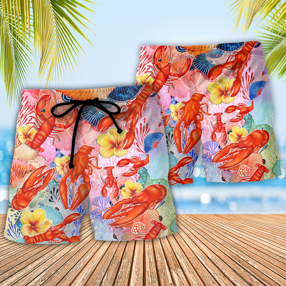 Lobstering We Don't Measure We Just Spinkle The Spirits Tropical Vibe - Beach Short