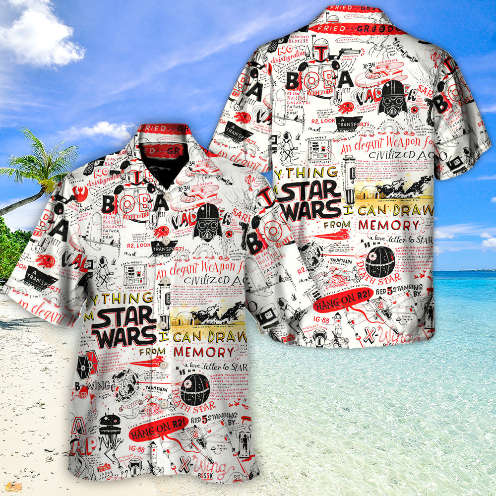 Star Wars All Funny Quotes Comic Style - Hawaiian Shirt