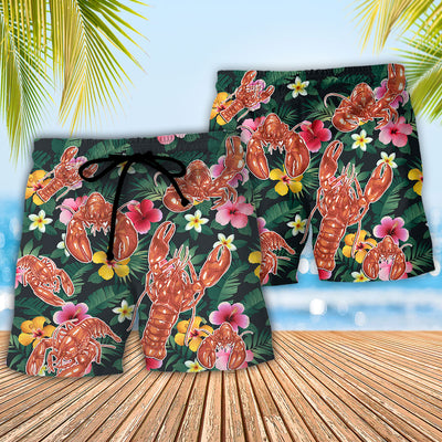 Lobster Darling It's Our Anniversary Keep Calm And Draw The Butter Tropical Vibe Amazing Style - Beach Short