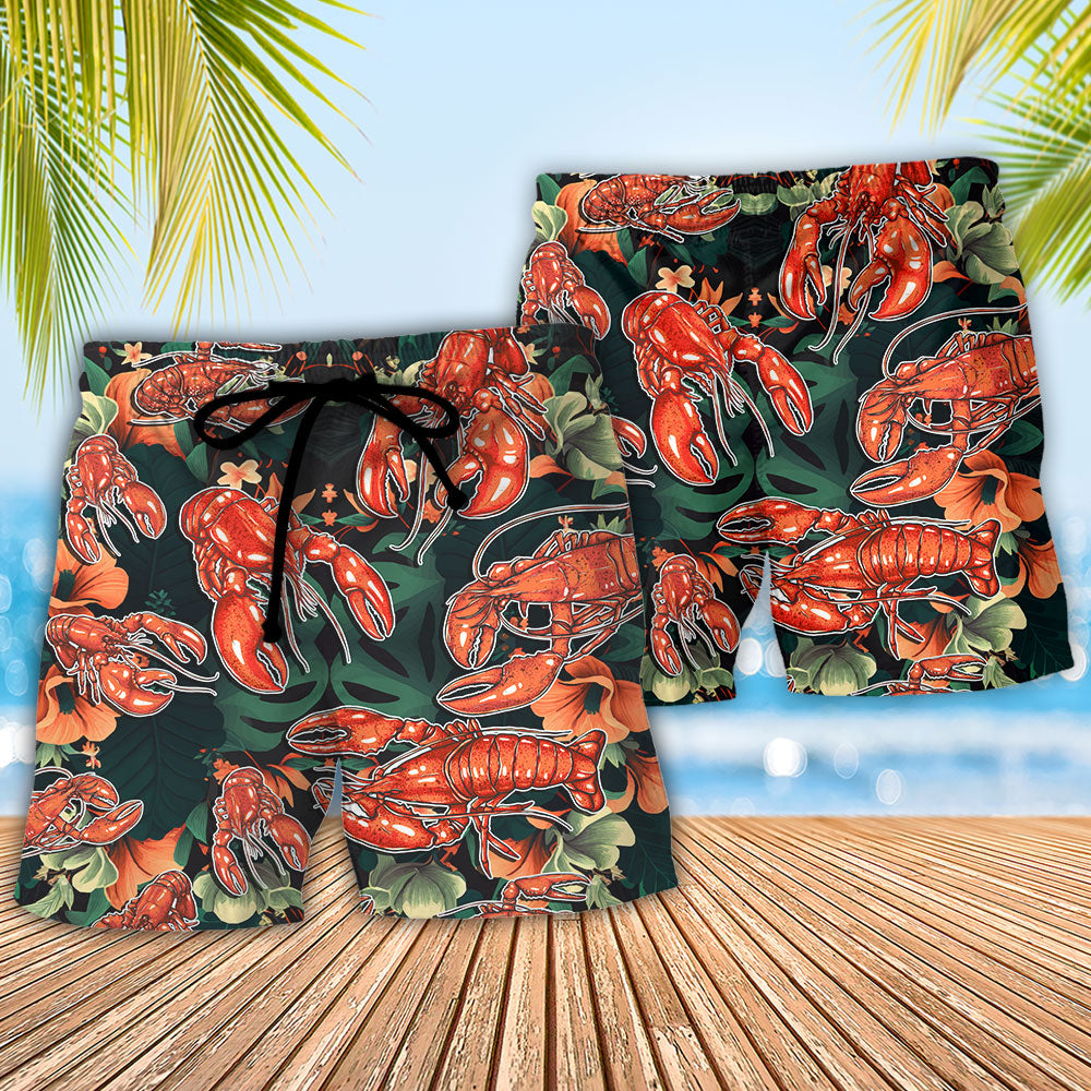 Lobster This Lobster Is So Uncooked Tropical Vibe Amazing Style - Beach Short