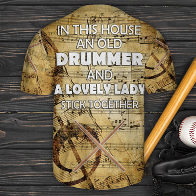 Drum I'm A Drummer Vintage Style- Baseball Jersey - Owls Matrix LTD