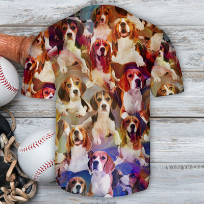 Dog Beagle Dog Cool Vintage - Baseball Jersey - Owls Matrix LTD