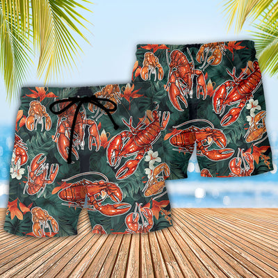Lobster It's A Known Fact That Lobsters Fall In Love Tropical Vibe Amazing Style - Beach Short