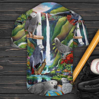 Parrot On The Forest Art - Baseball Jersey - Owls Matrix LTD