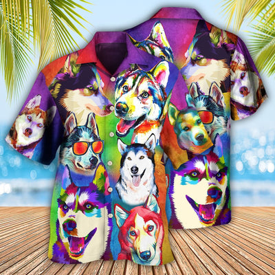 Husky Dog So Cool - Hawaiian Shirt - Owls Matrix LTD