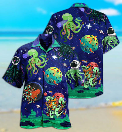 Octopus Astronaut Style - Hawaiian Shirt - Owls Matrix LTD