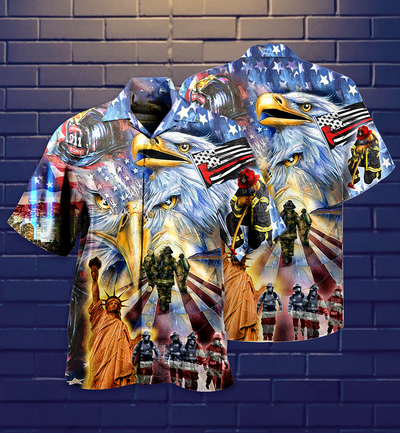 America Proud Forever With Love - Hawaiian Shirt - Owls Matrix LTD