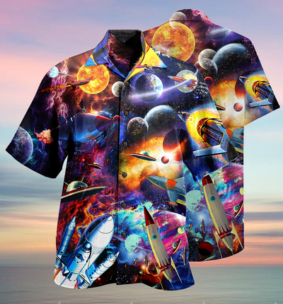 Galaxy War And Peace - Hawaiian Shirt - Owls Matrix LTD