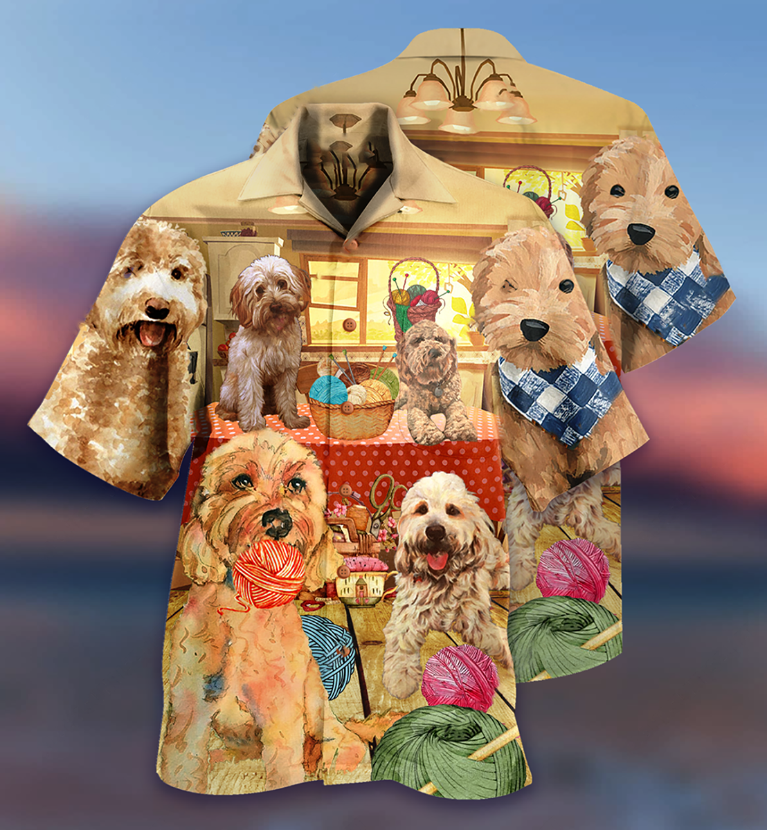 Goldendoodle Lovely Dog Crochet - Hawaiian Shirt - Owls Matrix LTD