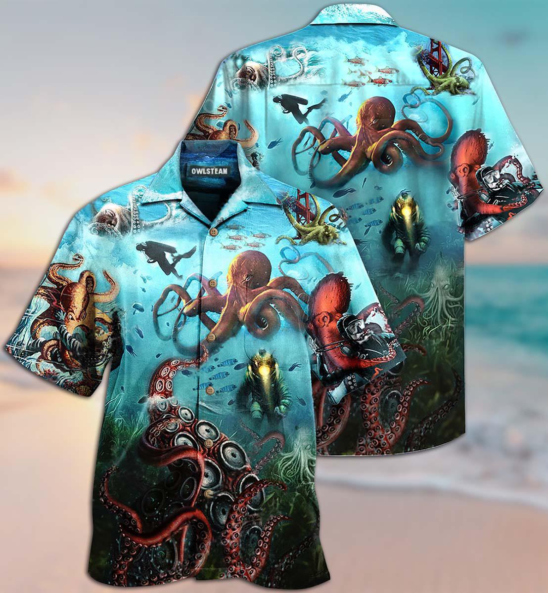 Octopus Protect Ocean Limited Edition - Hawaiian Shirt - Owls Matrix LTD