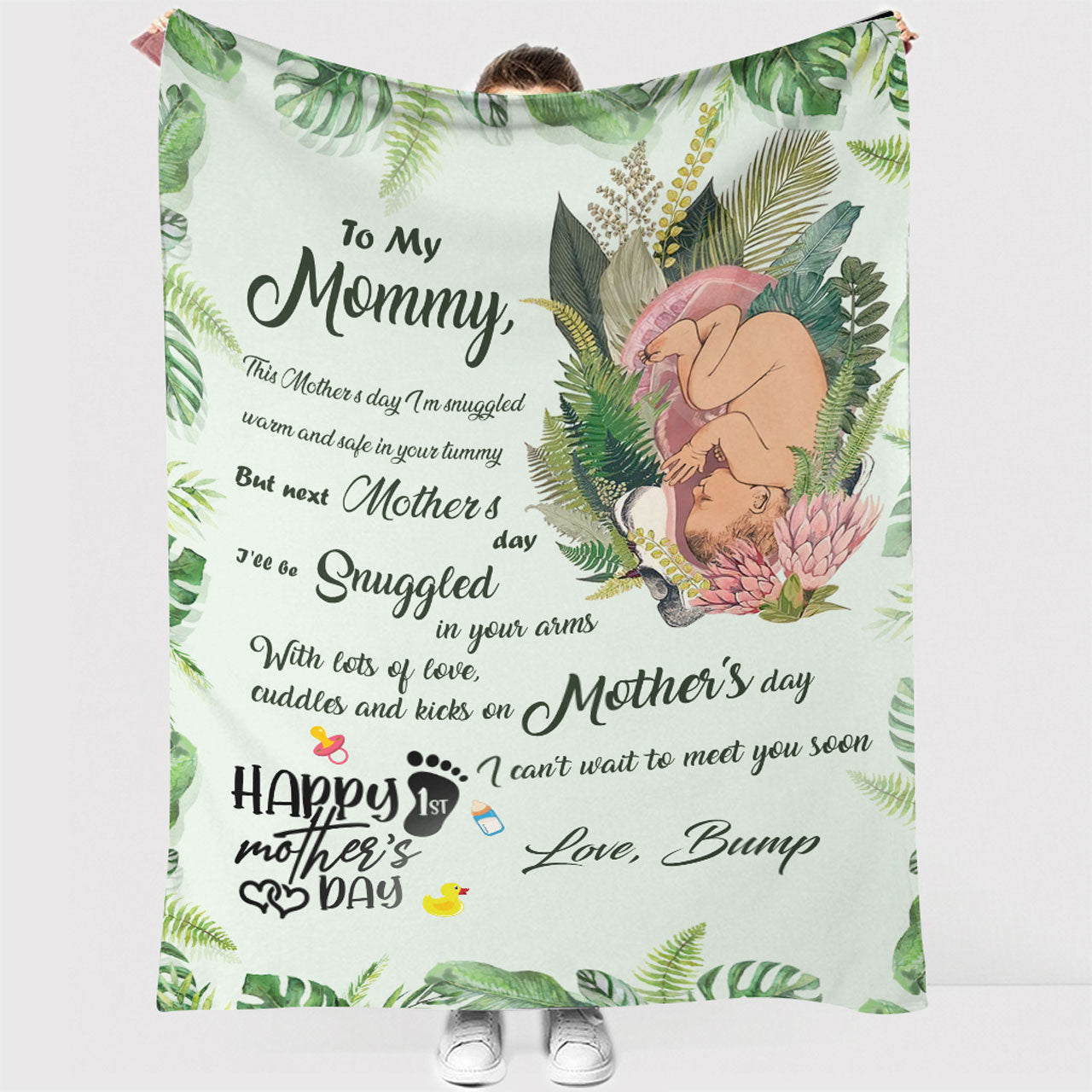Family Beautiful Mummy To Be Mother's Day Mother Personalized - Flannel Blanket - Owls Matrix LTD