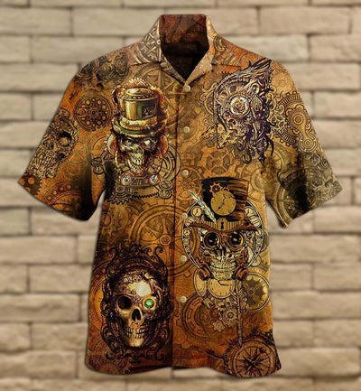 Skull Pirates Retro Style - Hawaiian Shirt - Owls Matrix LTD