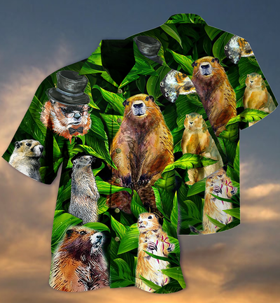 Ferret Animals LoveLy Dovely Leaves - Hawaiian Shirt - Owls Matrix LTD