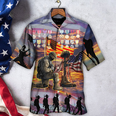 Veteran The High Price Of Freedom Is A Cost Paid By A Brave Few With Lot Of Metals - Hawaiian Shirt - Owls Matrix LTD