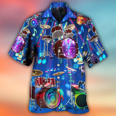 Drum Is My Life Light Neon Style - Hawaiian Shirt - Owls Matrix LTD
