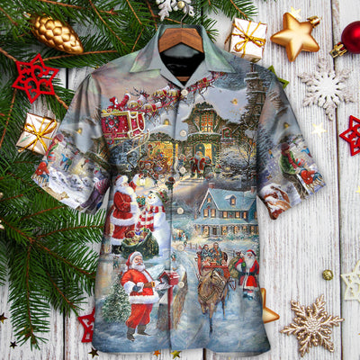 Christmas Wonderful Time Of The Year Santa Claus Coming - Hawaiian Shirt - Owls Matrix LTD
