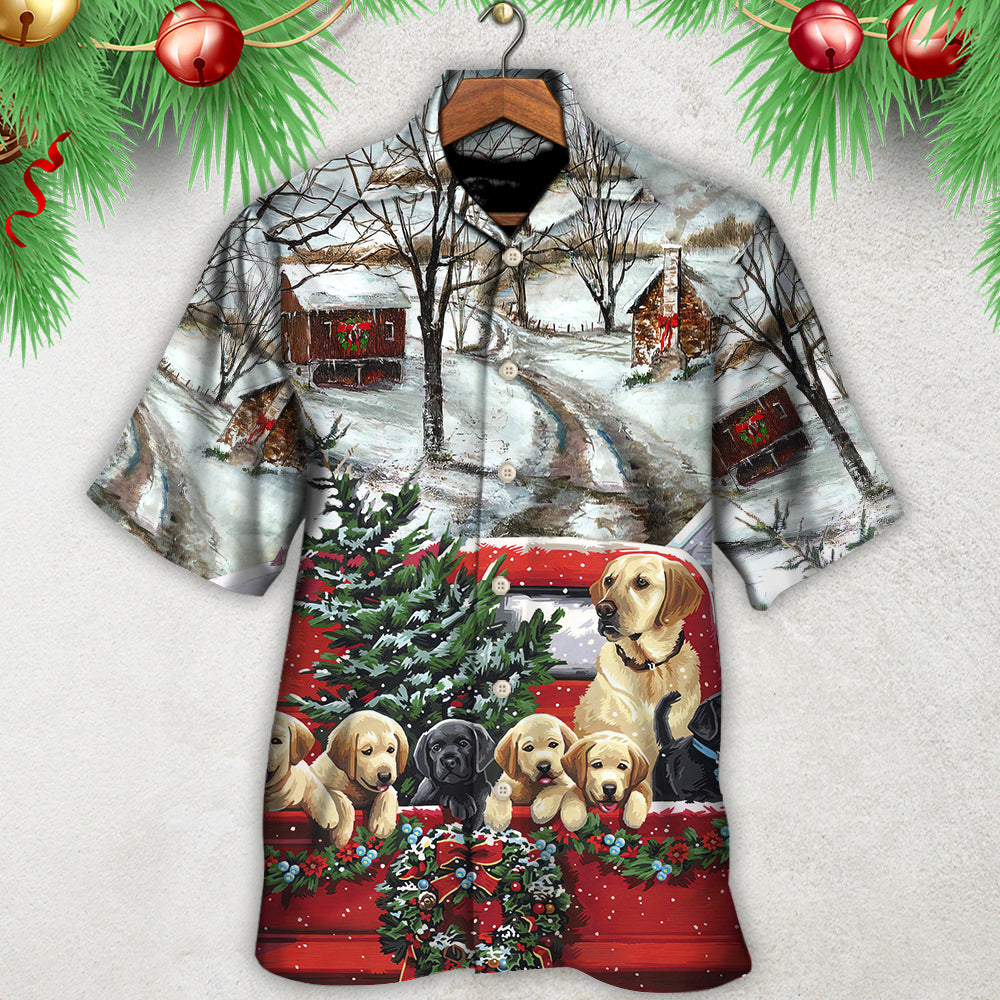 Christmas Dog Come Home In Truck - Hawaiian Shirt - Owls Matrix LTD
