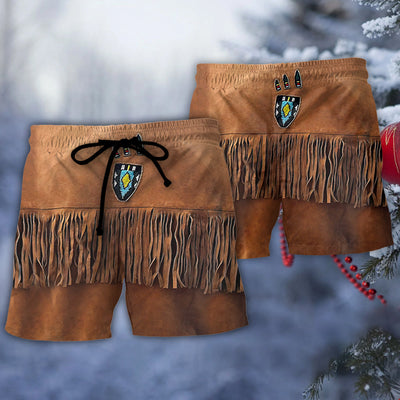 Christmas Santa Native American Jacket - Beach Short - Owls Matrix LTD