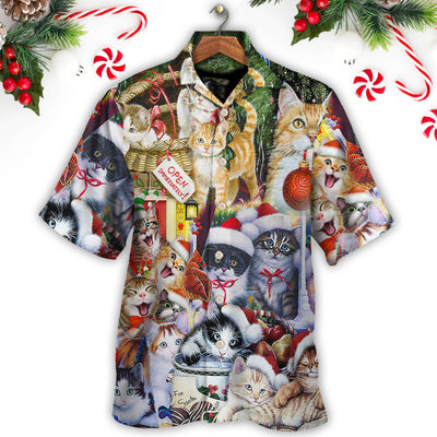 Christmas Cat Love Xmas - Hawaiian Shirt - Owls Matrix LTD