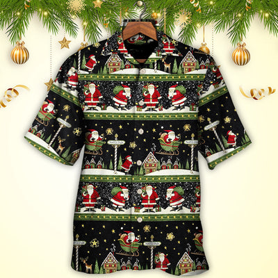 Christmas Santa Claus Big Night - Hawaiian Shirt - Owls Matrix LTD