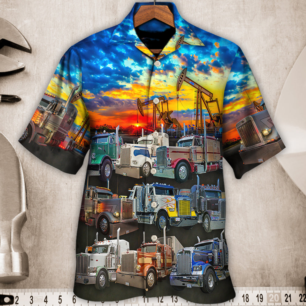 Truck Monster Classic Beautiful Sunset - Hawaiian Shirt - Owls Matrix LTD