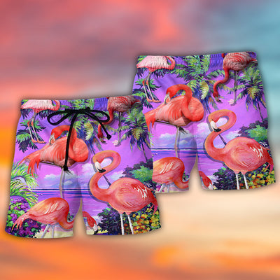 Flamingo Sweet Paradise Style - Beach Short - Owls Matrix LTD