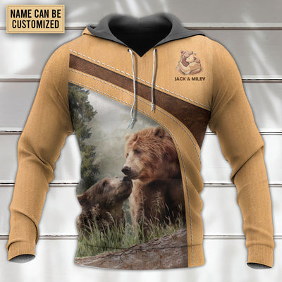 Bear An Old Bear Live Here With His Honey Personalized - Hoodie - Owls Matrix LTD