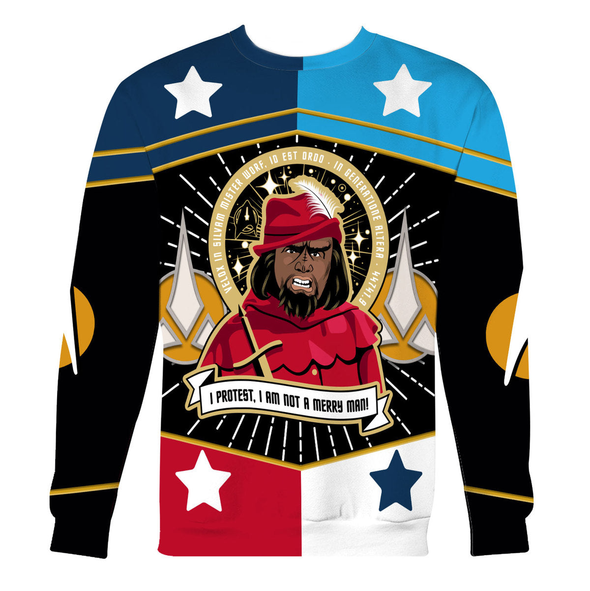 Star Trek Worf is not a Merry Man Cool - Sweater - Ugly Christmas Sweater