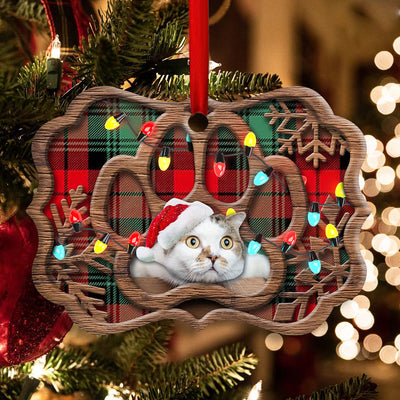 Christmas Meowy Xmas Gifts For Cat Lovers - Horizontal Ornament - Owls Matrix LTD