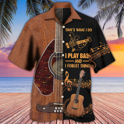 Guitar That's What I Do I Play Bass - Hawaiian Shirt - Owls Matrix LTD