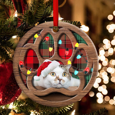 Christmas Meowy Xmas Gifts For Cat Lovers - Circle Ornament - Owls Matrix LTD