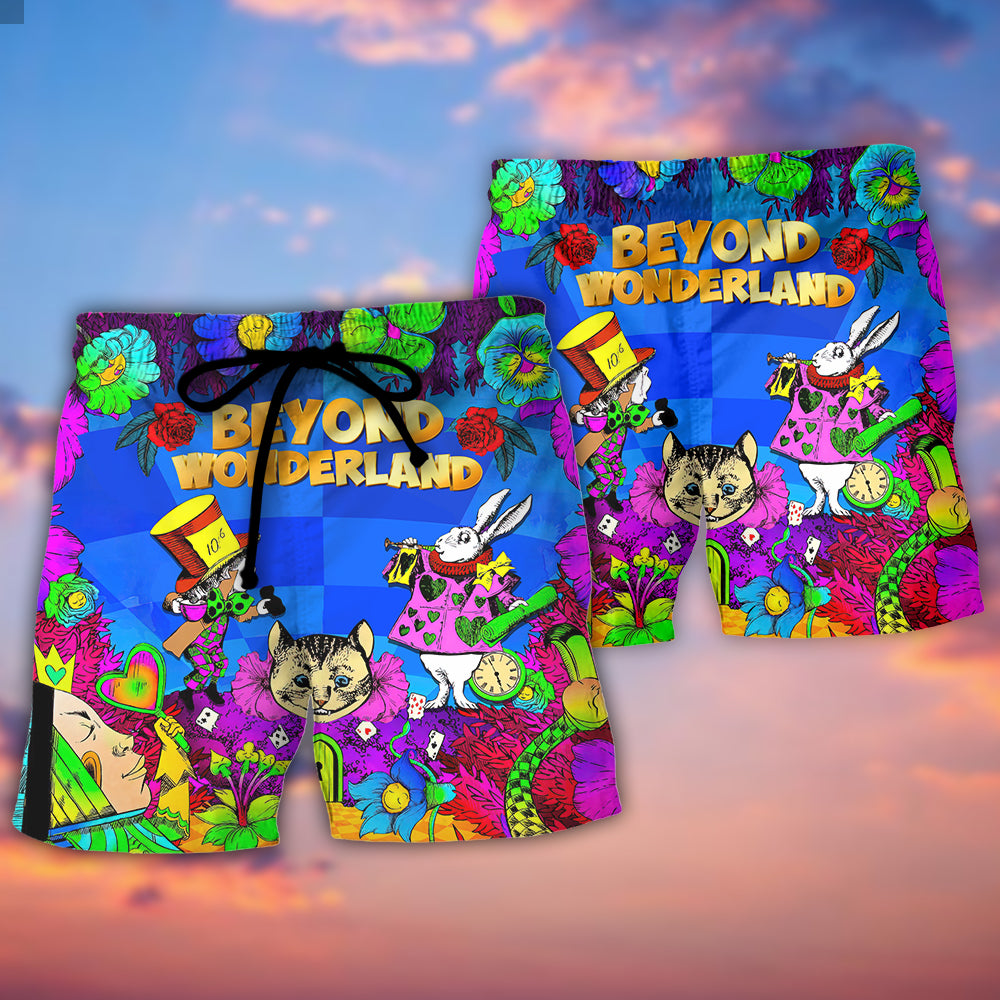 Music Event Beyond Wonderland Festival Lover Colorful Art Style - Beach Short - Owls Matrix LTD