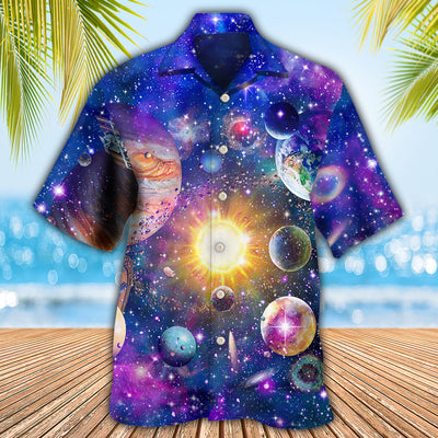 Galaxy Astronomy Galaxy Colorful Solar - Hawaiian Shirt - Owls Matrix LTD