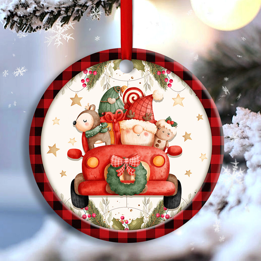 Christmas Merry Christmas Magic Of Christmas - Circle Ornament - Owls Matrix LTD