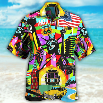America Travel Colorful Style - Hawaiian Shirt - Owls Matrix LTD